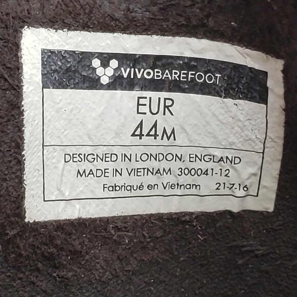 VivoBarefoot Gobi III Chukka Lined Brown Leather Desert Boots Mens Size 11/44 - Picture 6 of 10